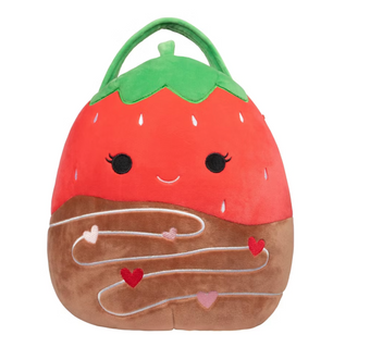 Squishmallows Scarlet the Strawberry Valentine's Day Treat Pail Plush New w Tag