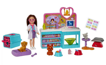 Barbie Chelsea Pet Vet Doll Playset Toy New with Box