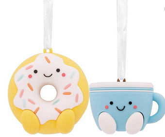 Hallmark Better Together Coffee & Donut Magnetic Christmas Ornament New with Tag