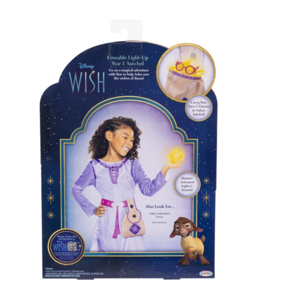 Disney 100 Wish Loveable Light-Up Star and Satchel Toy New with Box