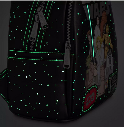 Disney Parks Star Wars Glow-in-the-Dark Loungefly Mini Backpack New with Tag