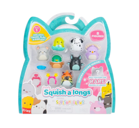 Squishmallows Squish-a-longs 8 Pack - 1 inch Mini-Squish New With Tag