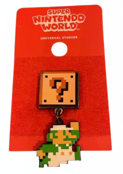 Universal Studios Super Nintendo World Luigi 8bit Block Pin New With Card