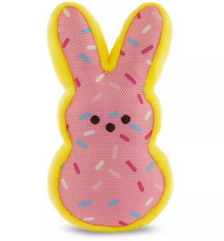 PEEPS Purple Easter Bunny Squeaky Plush Dog Toy New with Tag