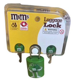 M&M's World Character 2026 Green Luggage Lock With 2 Keys New Sealed
