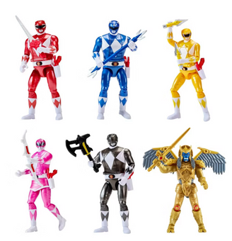 Mighty Morphin Power Rangers Re-Ignition Auto-Morphin 6pk Battle Set Toy New Box