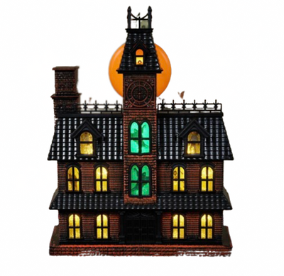 Cracker Barrel Exclusive Halloween Haunted House Mantel Decor Projection New Box