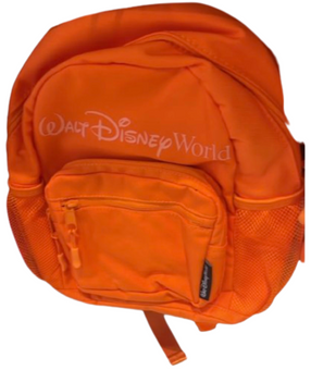 Disney Parks Walt Disney World Logo Mania Backpack Bag Orange New With Tag