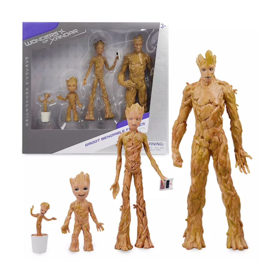 Disney Epcot Guardians of the Galaxy Groot Bendable Figures Wonder of Xandar New