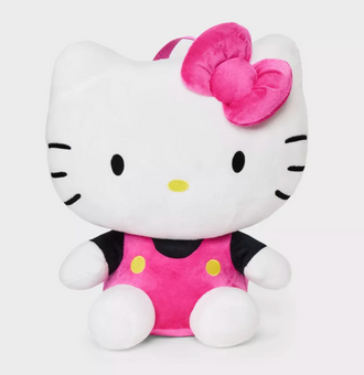 Hello Kitty 14" Pink and White Plush Backpack for Kids New with Tag
