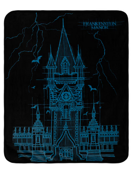 Universal Studios Frankenstein Manor Plush Blanket New With Tag