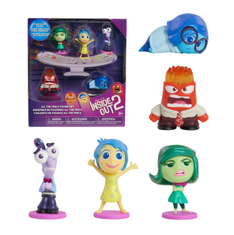 Disney Inside Out 2Pixar Feels Figure Set Playset Toys Joy Sadness Fear Disgust