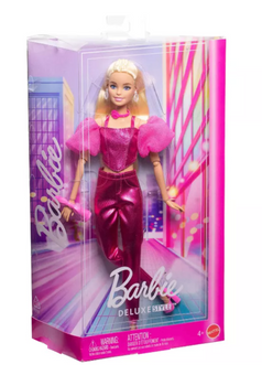 Barbie Deluxe Style Fashion Doll #5 in Metallic Pink Outfit Toy New with Box