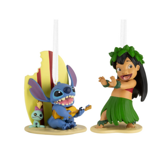 Hallmark Disney Lilo & Stitch Christmas Ornaments, Set of 2 New With Box