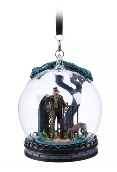 Disney Parks Haunted Mansion Caretaker and Dog Sketchbook Ornament New With Tag
