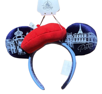 Disney Parks Epcot France L'amour a Paris Minnie Mouse Ear Headband New With Tag