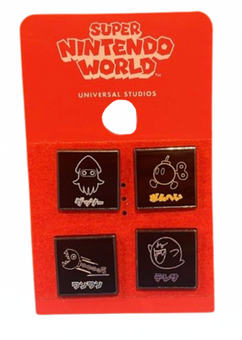 Universal Studios SUPER NINTENDO WORLD Mario Kart Collector Pin Set New W Card
