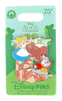 Disney Parks Alice Wonderland 75 Fairytale Moments Shield Series Pin Limited New