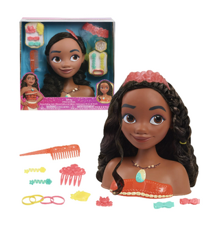Disney Princess Moana Styling Head, 14-pieces, Pretend Play Toy New with Tag
