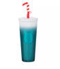 Disney Disneyland Starbucks Mickey Holiday Tumbler with Candy Cane Straw New