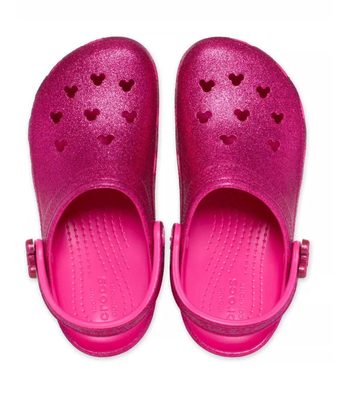 Disney Parks Mickey Icon Pink Glitter Clogs for Adults by Crocs M10/W12 New Tag