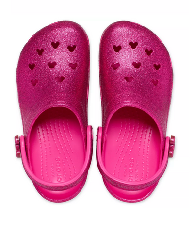 Disney Parks Mickey Icon Pink Glitter Clogs for Adults by Crocs M10/W12 New Tag