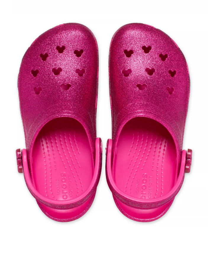 Disney Parks Mickey Icon Pink Glitter Clogs for Adults by Crocs M6