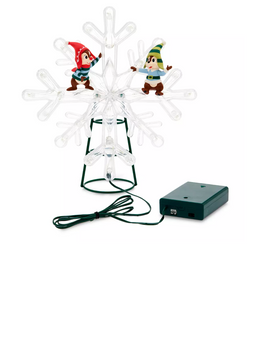 Disney Chip 'n Dale Elf Light-Up Holiday Christmas Tree Topper New with Box