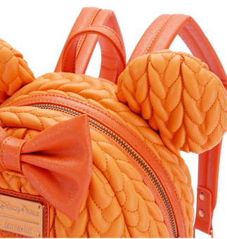 Disney Parks Halloween Minnie Mouse Orange Loungefly Mini Backpack Pumpkin Spice