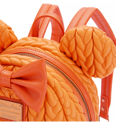 Disney Parks Halloween Minnie Mouse Orange Loungefly Mini Backpack Pumpkin Spice