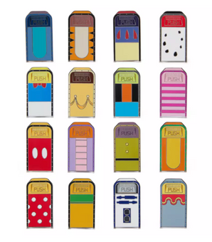 Disney Parks Character Trash Bins Mystery Pin Pouch – 5-Pc New With Tag