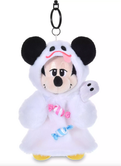 Disney Parks Halloween Minnie as Ghost Plush Keychain Bag Charm New with Tag