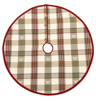 Disney Parks Holiday Homestead Mickey Icon Reversible Christmas Tree Skirt New