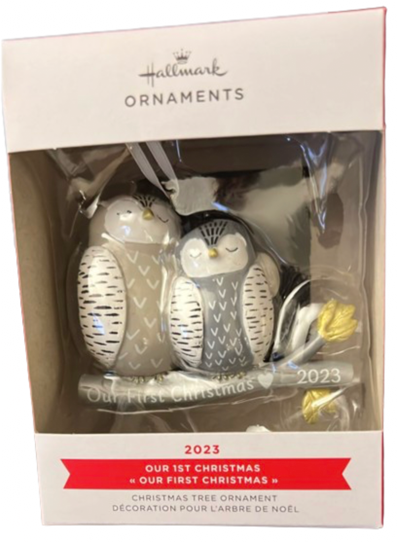 Hallmark Our First Christmas 2023 Owls Ornament New With Box