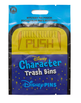 Disney Parks Character Trash Bins Mystery Pin Pouch – 5-Pc New With Tag