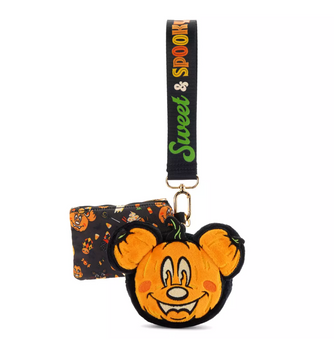 Disney Parks Halloween Mickey Halloween Wristlet Set Sweet and Spooky New w Tag