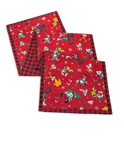 Disney Yuletide Farmhouse Mickey Friends Holiday Reversible Table Runner New