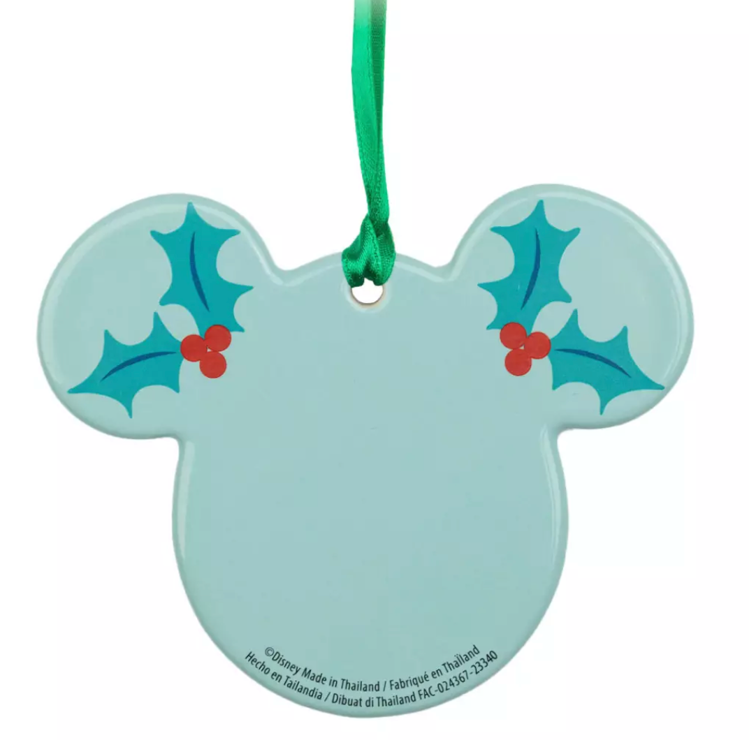 Disney Parks Pluto Festive Mickey Icon Plate Christmas Ornament New With Tg