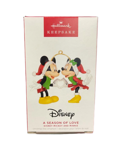 Hallmark 2023 Keepsake Mickey Minnie A Season of Love Christmas Ornament New