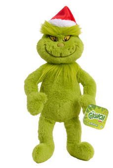 Dr. Seuss The Grinch Small Santa Hat Plush Toy New with Tag