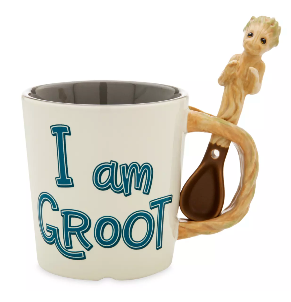 Disney Parks Marvel Guardians of Galaxy I Am Groot Coffee Mug with Spoon New