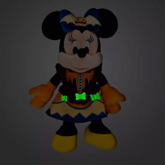 Disney 2023 Halloween Minnie Witch Glow in the Dark Plush New with Tag
