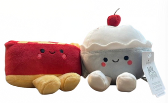 Hallmark Better Together Cherry Pie & Ice Cream Magnetic Plush Pair New With Tag