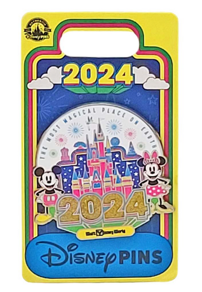 Disney Parks 2024 Mickey Minnie Most Magical Place on Earth Pin New With Card