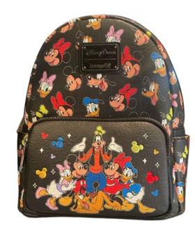 Disney Parks Mickey and Friends Loungefly Black Backpack New With Tag