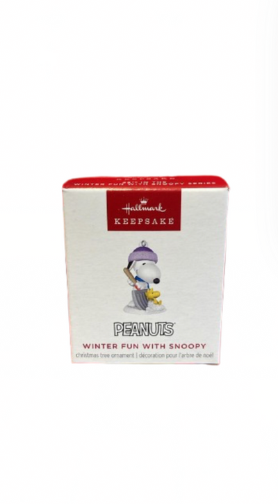 Hallmark 2025 Keepsake Mini Peanuts Winter Fun W Snoopy Christmas Ornament New