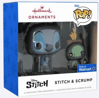 Hallmark Disney Funko Pop STITCH & SCRUMP Christmas Ornament New With Box