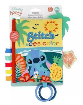 Disney Baby Stitch Deluxe Soft Book Stitch Sees Color New with Tag