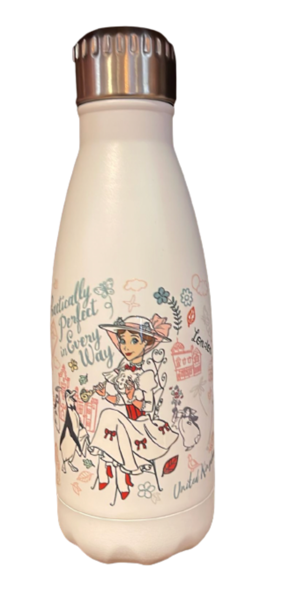 Disney Parks London Mary Poppins Practically Perfect In Every Way Water Bottle