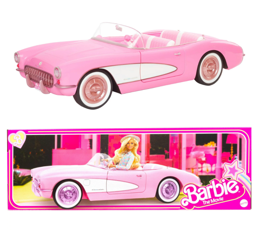Barbie The Movie Collectible Car, Pink Corvette Convertible New With Box